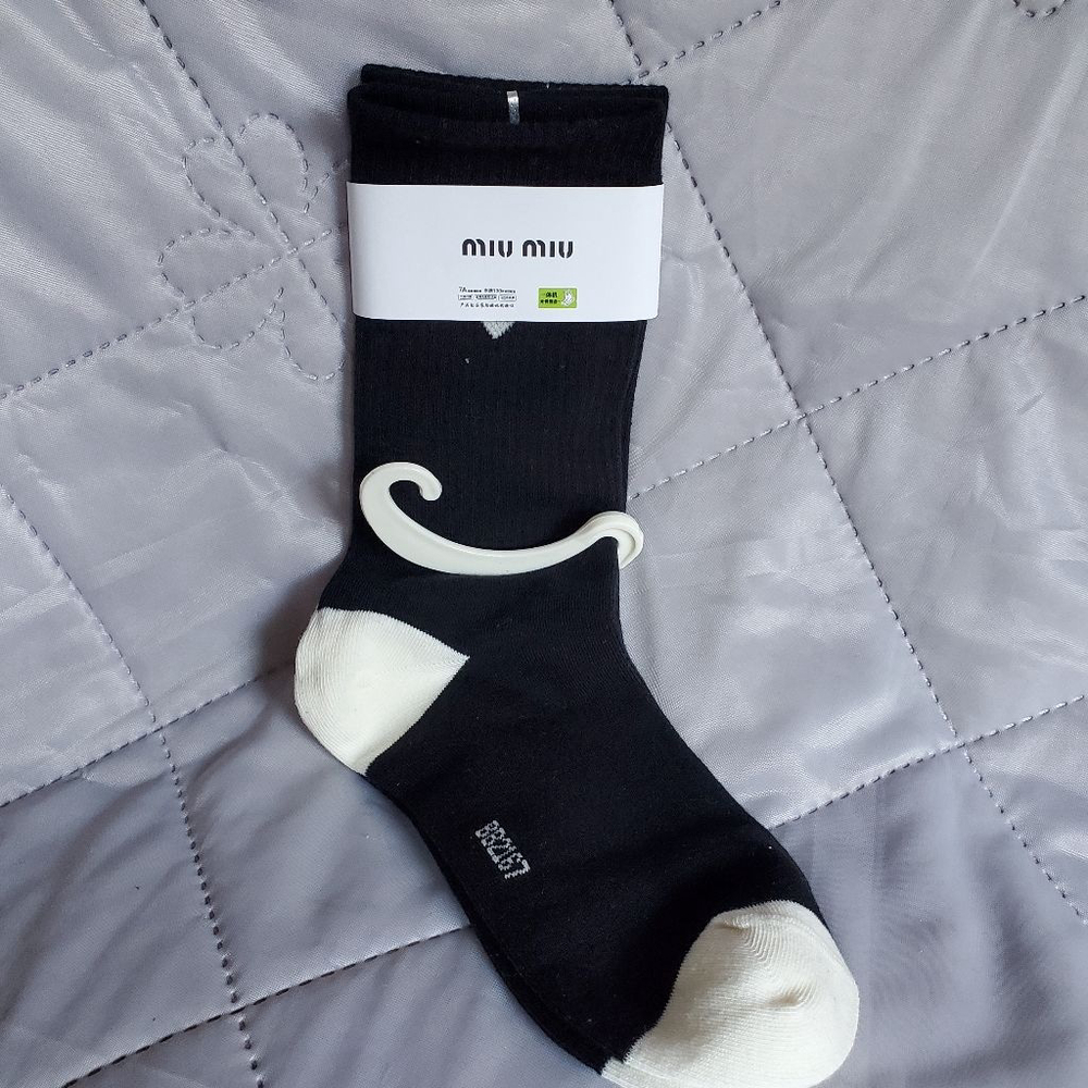 Miu Miu Black & White Socks Women 7-10